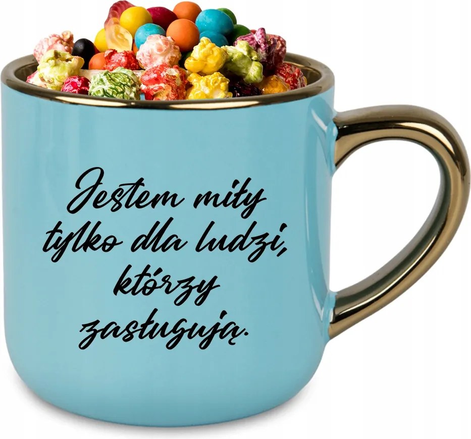 Bögre Elegant XXL Kék 400ml Kerámia Vicces Ajándék Kedves Vagyok