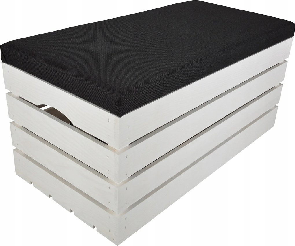 Nagy Fa Láda Kárpitozott Puff Ülőfelület