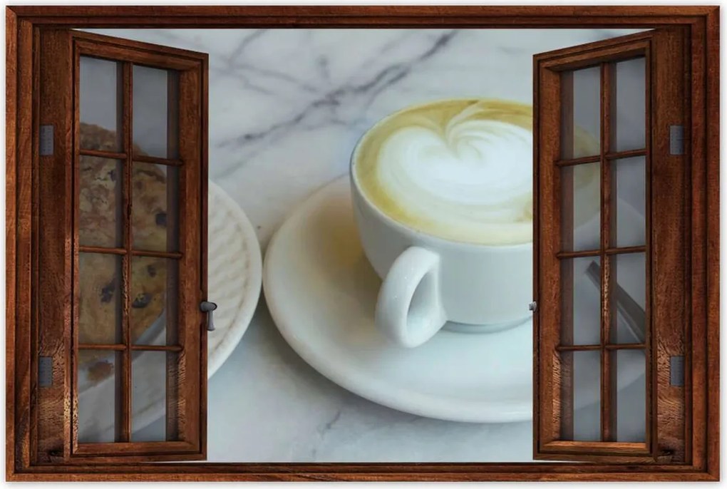 Poszterek 120x80 Kávéscsésze Szív