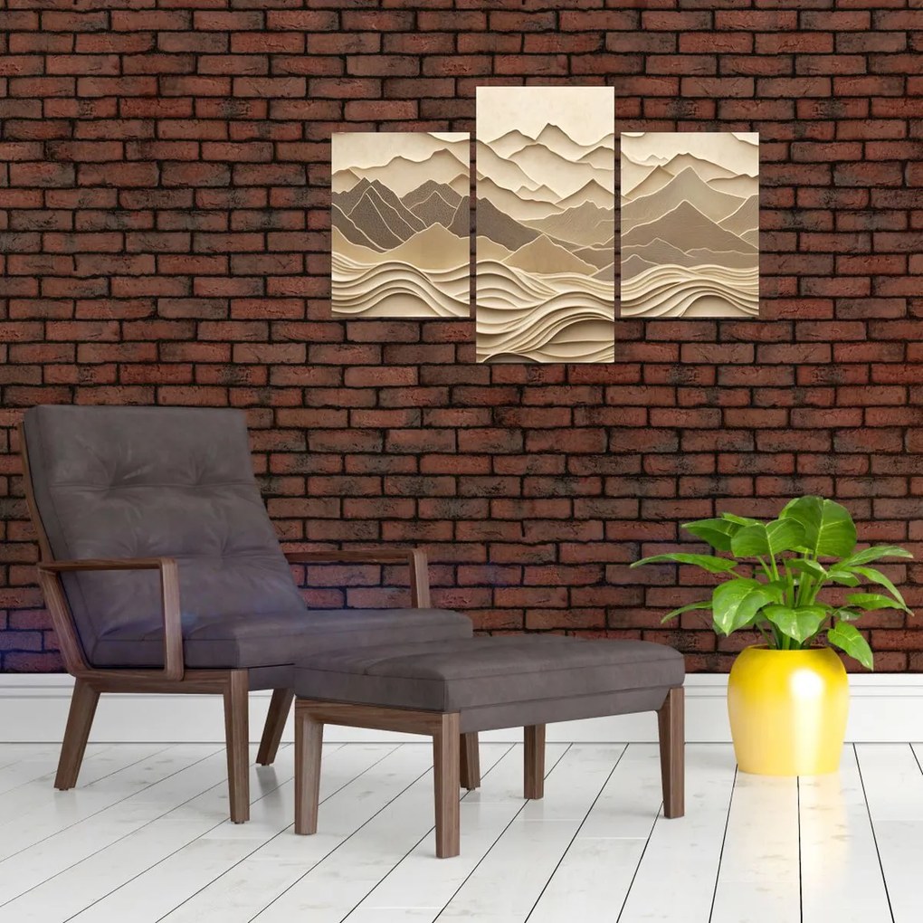 Kép - 3D hegyvonalak (90x60 cm)