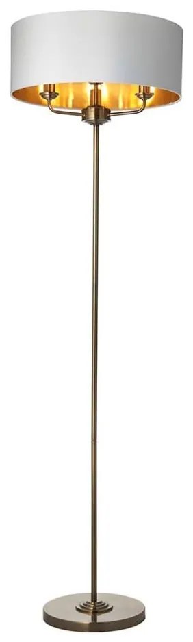 Endon 98935 - Állólámpa HIGHCLERE 3xE14/40W/230V fehér/réz