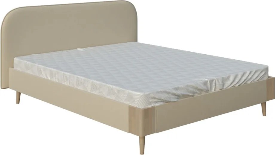 Lagom Plain Soft bézs kétszemélyes ágy, 160 x 200 cm - AzAlvásért