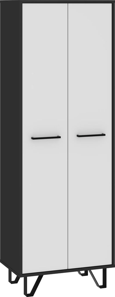 Boss szekrény BOS-14 fekete fehér fényes 60 cm