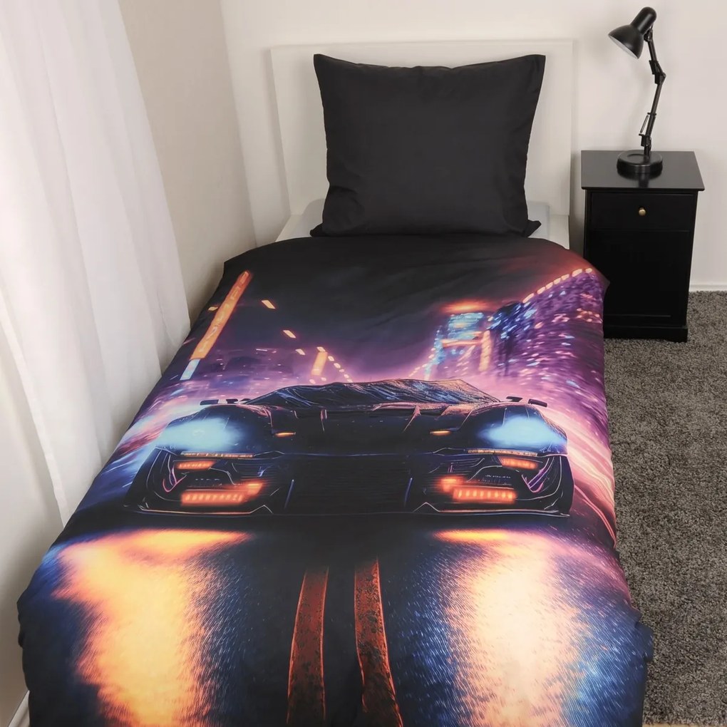 Herding Neon Car ágynemű, 135 x 200 cm, 80 x 80 cm
