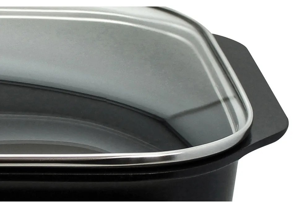 Elo 82840 Basic Sütőedény üvegfedővel és aromásfogantyúval Raffinesse 40 x 26 cm