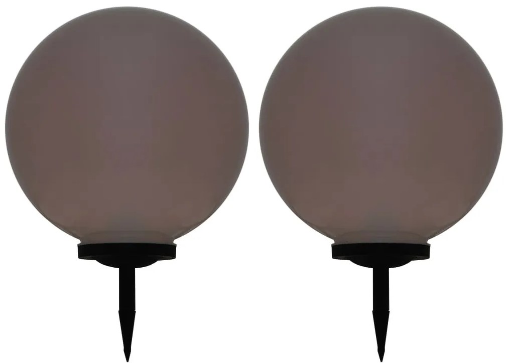 2 db napelemes kültéri LED gömblámpa 50 cm RGB