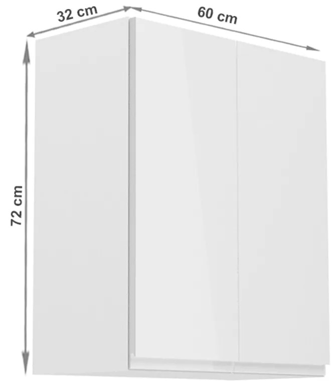 Felső konyhaszekrény G602F Aurellia (fehér + fényes fehér). 1015733