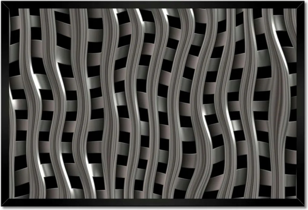 Poszterek keretben 60x40 Ezüst hullámok