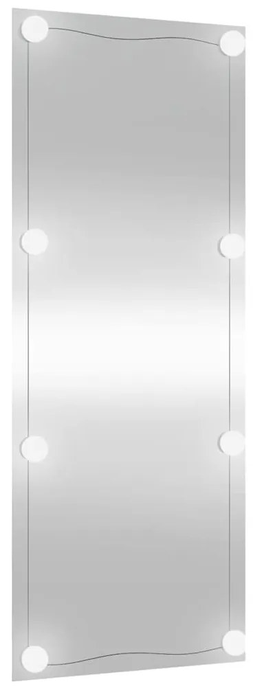 téglalap alakú üveg falitükör LED fényekkel 40 x 100 cm