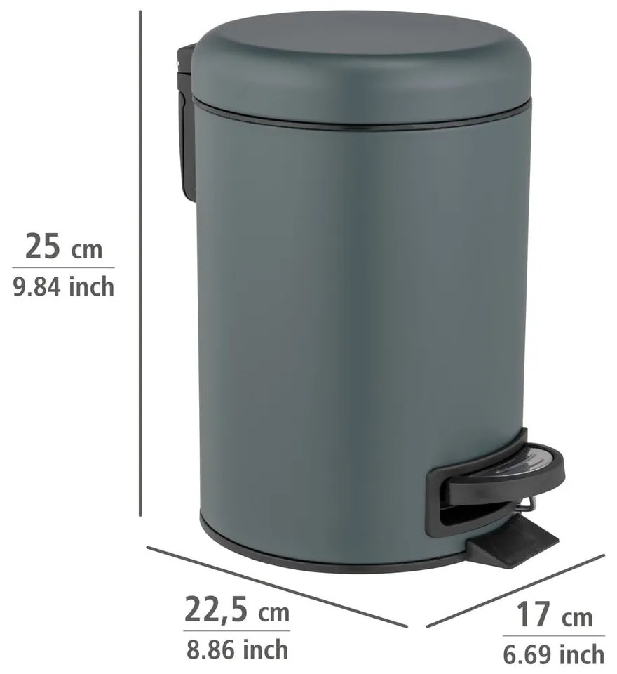 Acél pedálos szemetes 3 l Leman – Wenko
