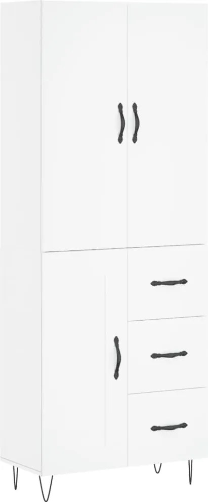 vidaXL fehér szerelt fa magasszekrény 69,5 x 34 x 180 cm