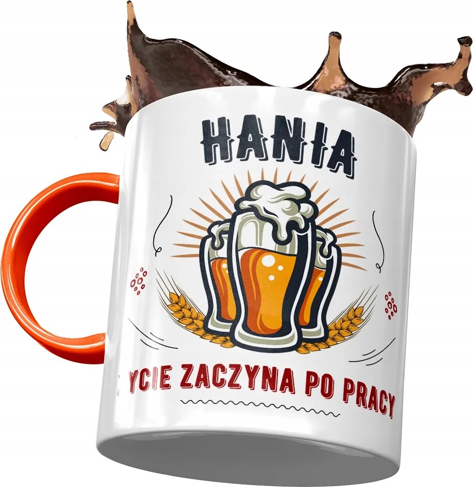 Narancssárga bögre Hani Hanna Feleség Barátnőjének Nyomtatott Fotóval