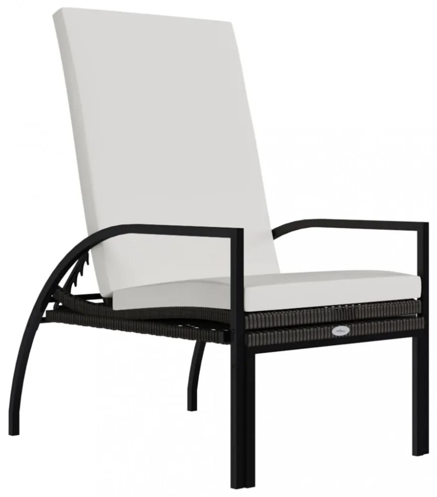 2 db barna polyrattan napozóágy lábtartóval
