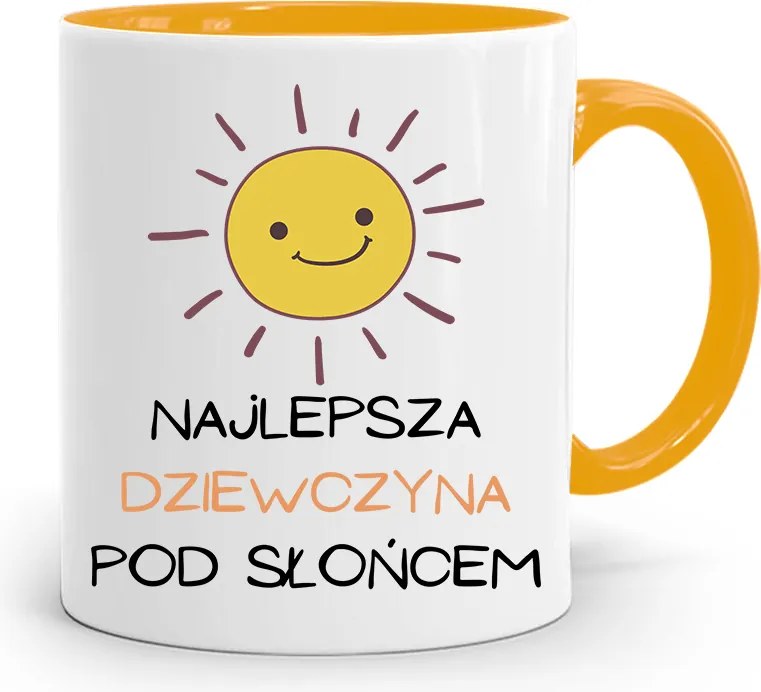 Sárga Bögre Lányoknak A Legjobb Lány fényképes nyomtatással