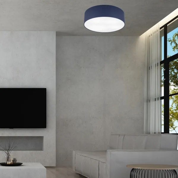 Mennyezeti lámpa SIRJA PASTEL DOUBLE 4xE27/15W/230V átm. 45 cm sötét kék