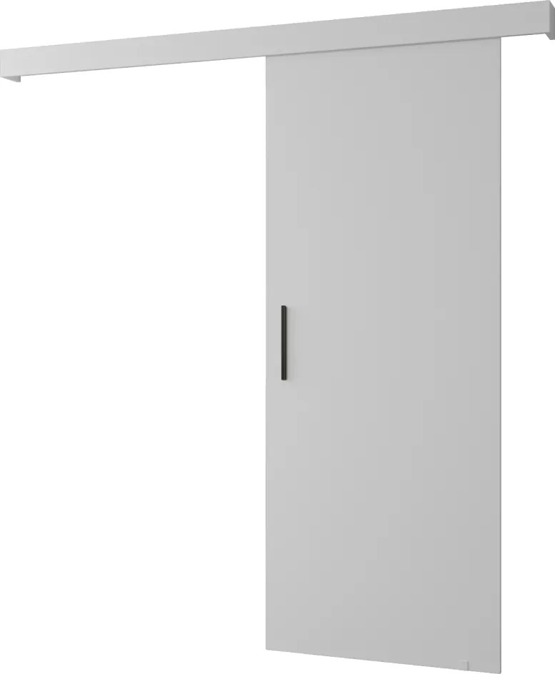 Tolóajtó, fehér/fehér/fekete, SALDOR 90 1