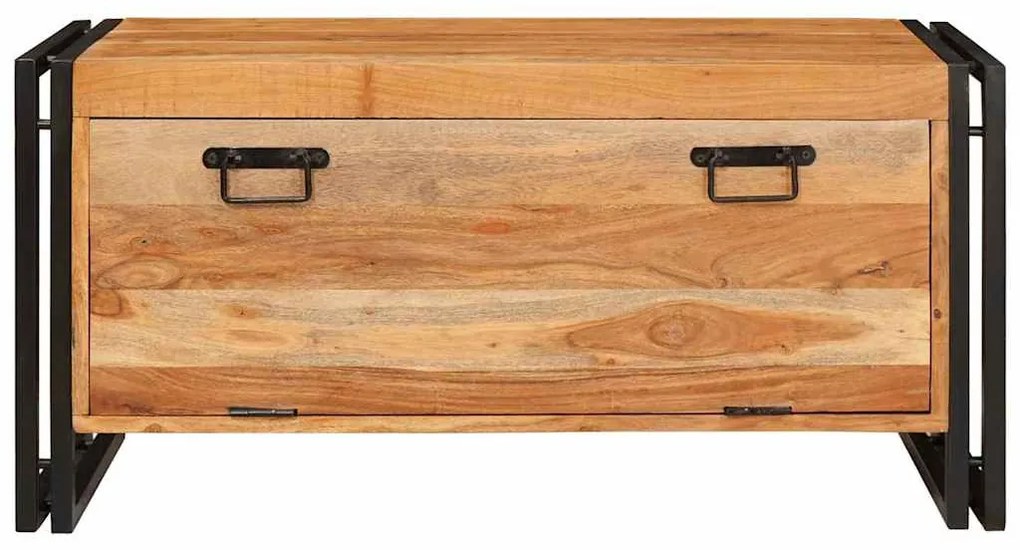 Cipőszekrény polcokkal Barna 90 x 38 x 45 cm tömör akácfa