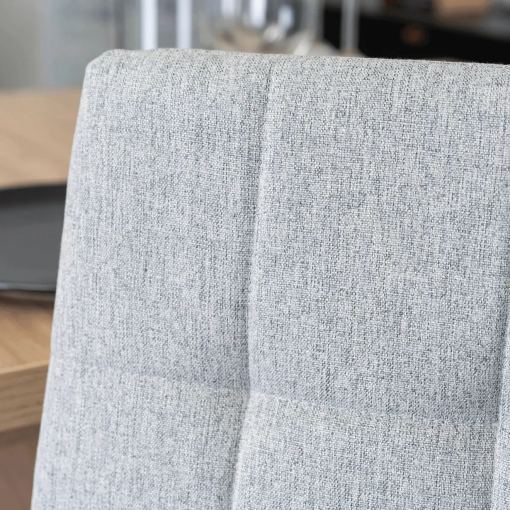 Étkezőgarnitúra: bővíthető asztal 120–160 cm Artisan tölgy / fekete színkombinációban + 6 db szürke szék – CLARK / TEX