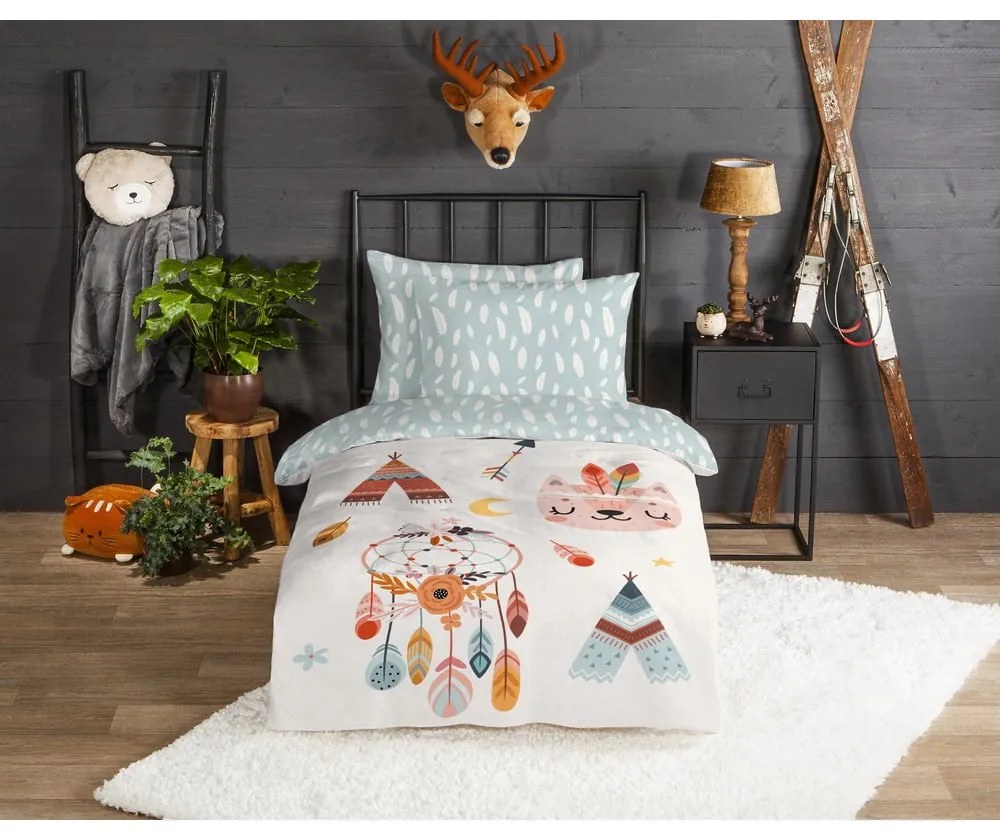 Egyszemélyes flanel gyerek ágyneműhuzat 140x200 cm Dreamy – Good Morning