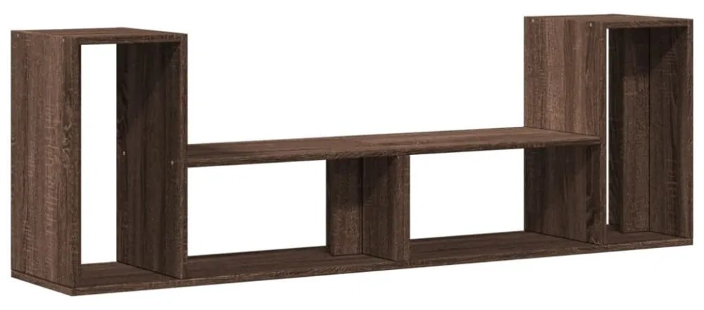 2 db barna tölgy színű szerelt fa TV-szekrény 75 x 30 x 50 cm
