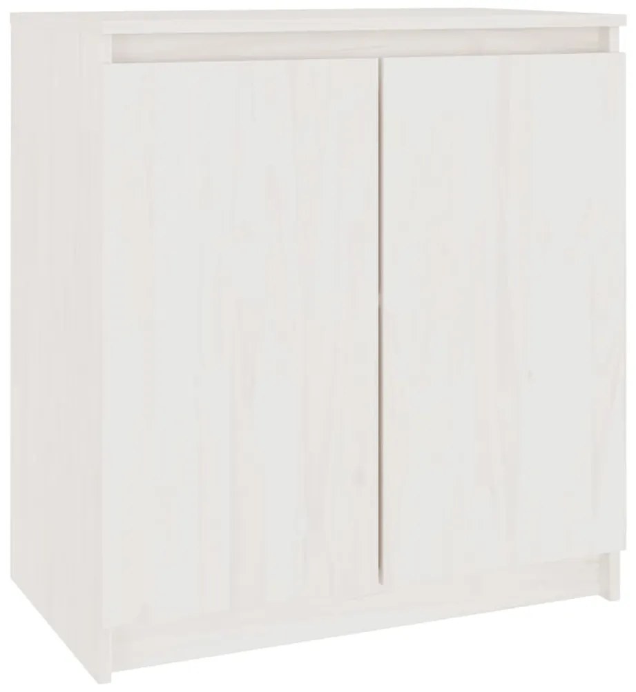 fehér tömör fenyőfa kisszekrény 60x36x65 cm