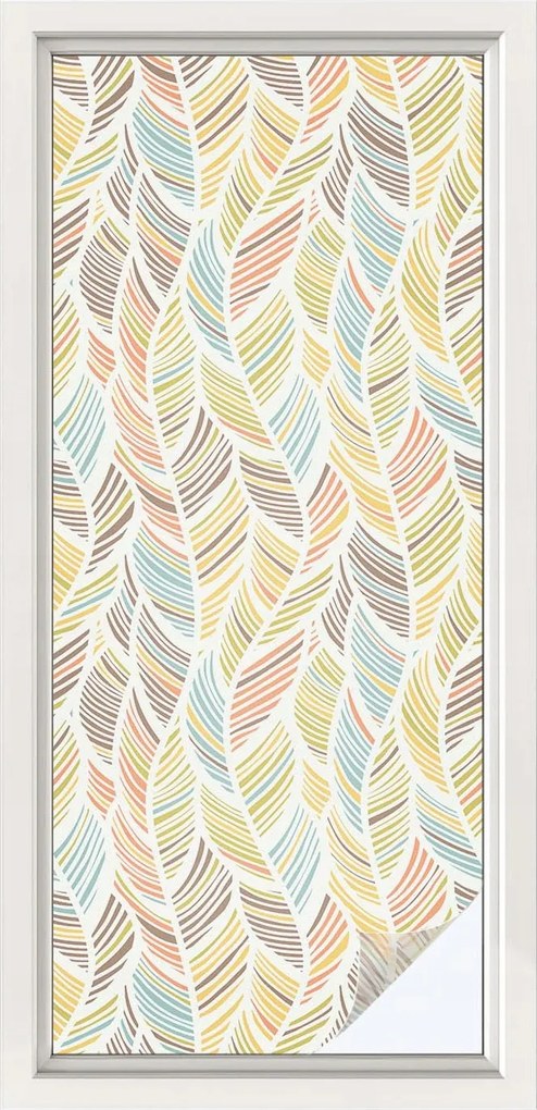 Szélvédőfólia Ablak Adatvédelem Szivárvány tollak 50x116 cm