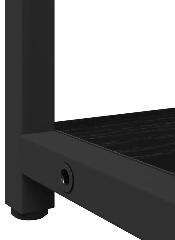 Fürdőszoba Tükör Szekrény Fekete Tölgy 60x16x60 cm Műanyag fóliás MDF