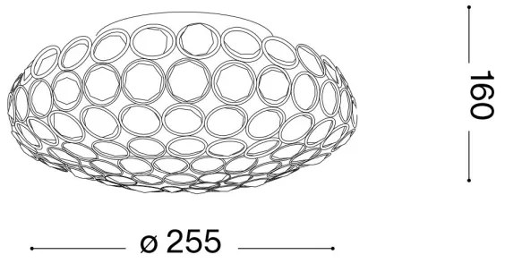 Ideal Lux - LED Kristály mennyezeti lámpa KING 3xG9/3W/230V átm. 25,5 cm arany
