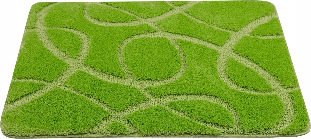 Fürdőszobaszőnyeg Csúszásgátló Puha Szőnyeg Zöld Kobe 50x80 cm