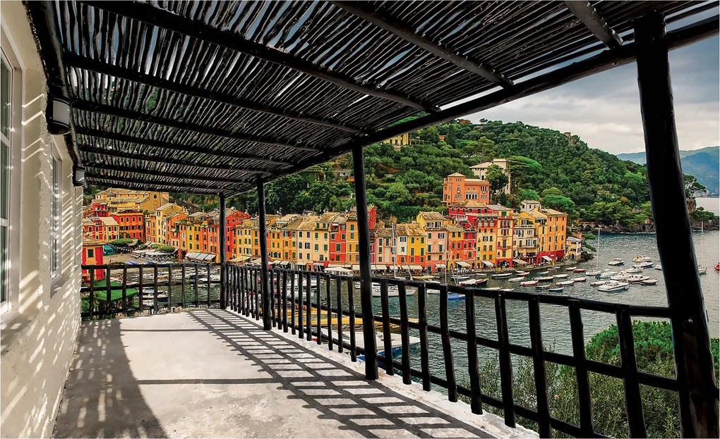 Fotótapéta Erkély Tenger Vinyl épületek 368x254 +ragasztó