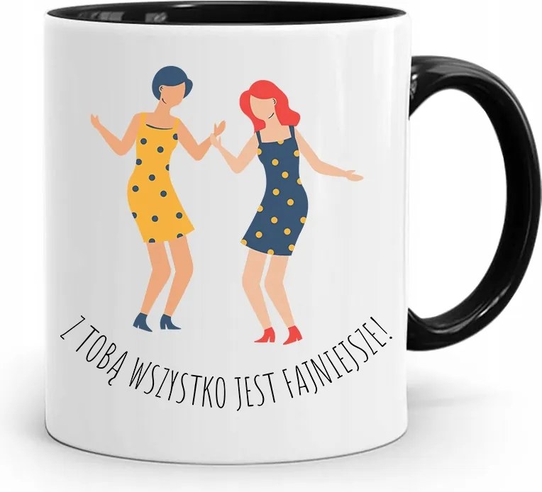 Fekete Bögre Barátnak Minden Menőbb, fényképes nyomattal