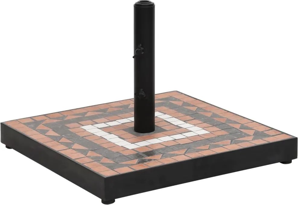 vidaXL terrakotta és fehér négyzet alakú napernyő talp 12 kg