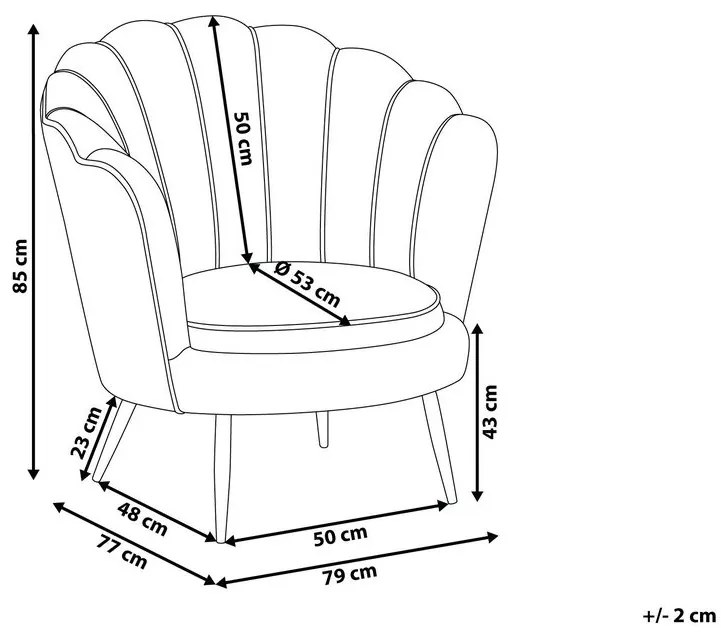 Rózsaszín bársonyfotel LOVIKKA Beliani
