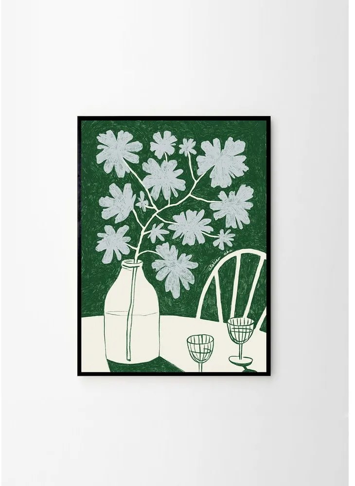 Poszter 30x40 cm Blue Flowers & Red Wine – Anouk van Cleef – The Poster Club