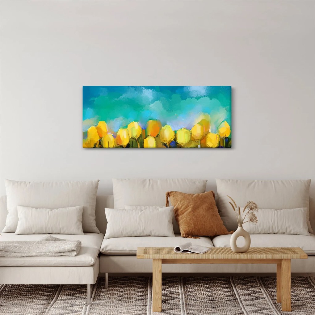 Sárga tulipán képe (120x50 cm)