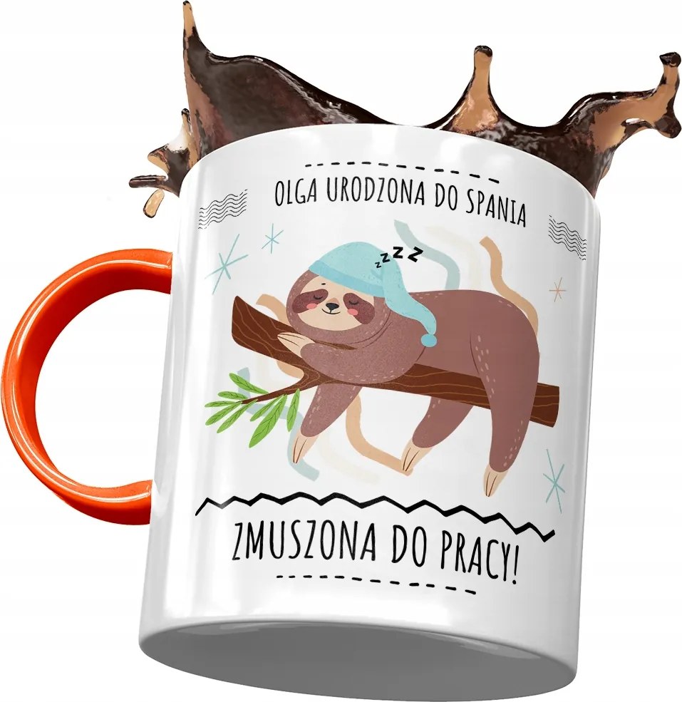 Narancssárga Bögre Olga Barátnő Feleség Ajándék Nyomtatott Fotóval