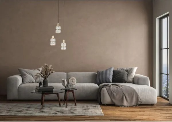 ITALUX PND-40668-3-HBR - Kábeles függeszték ALMA 3xE27/40W/230V arany