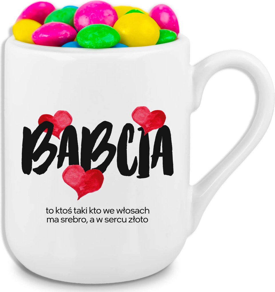 Fehér Bögre 330ml Kávé Arany Szívű Nagymama Ajándék Több Mintával