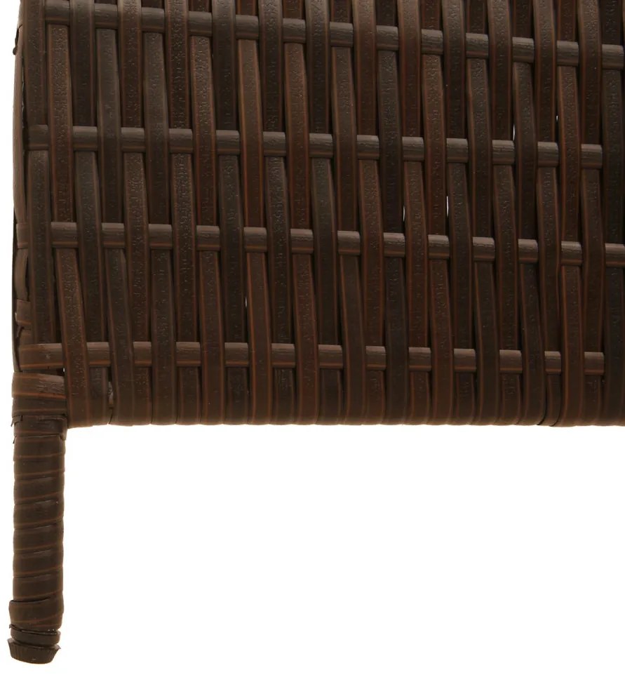 Szobai Elválasztó 4 Paneles Összecsukható Barna 195x180 cm Poli Rattan