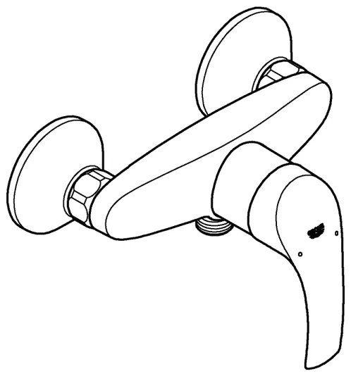 GROHE 33555002 - EUROSMART zuhanycsaptelep DN 15 fényes króm