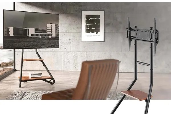 Nedis TVSM6200BK - Állvány TV-hez 37-75", fekete/barna