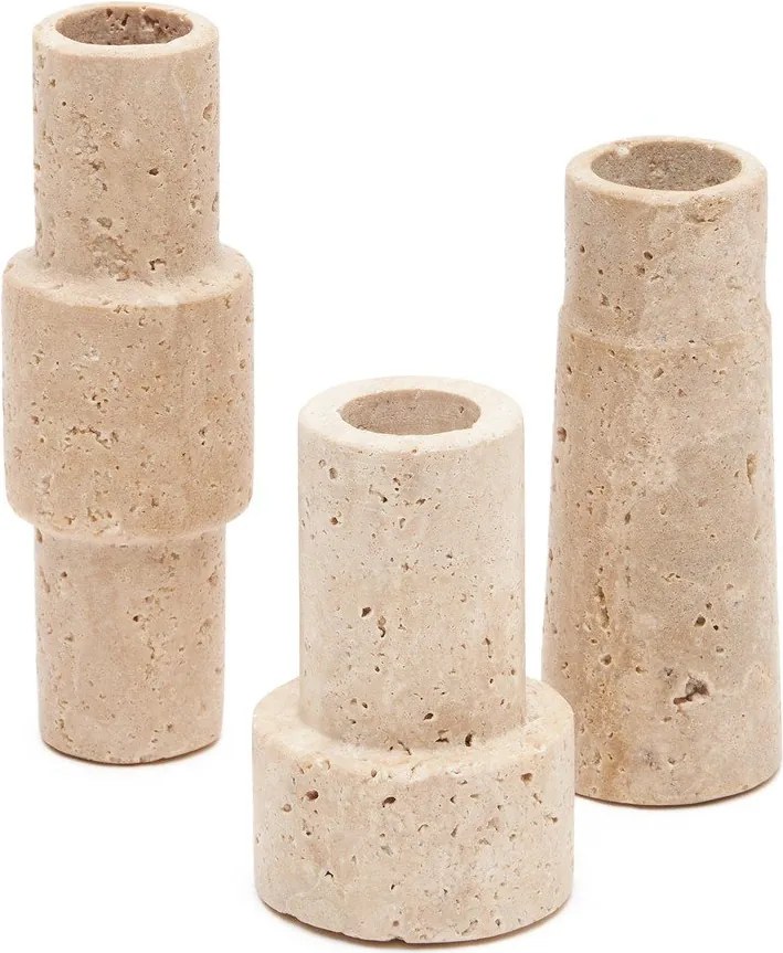 Kő gyertyatartó készlet 3 db-os Majid – Kave Home