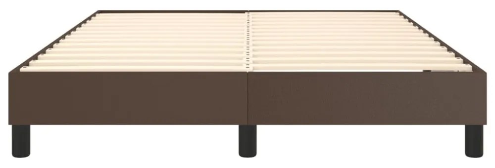 barna műbőr rugós ágykeret 140x200 cm