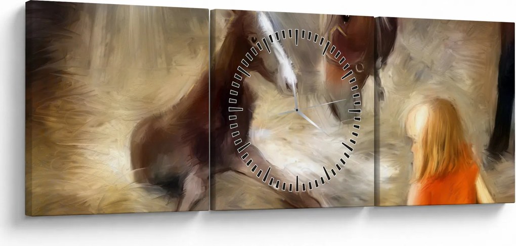 Kép - Üdvözöljük a világban, csikó (órával) (90x30 cm)