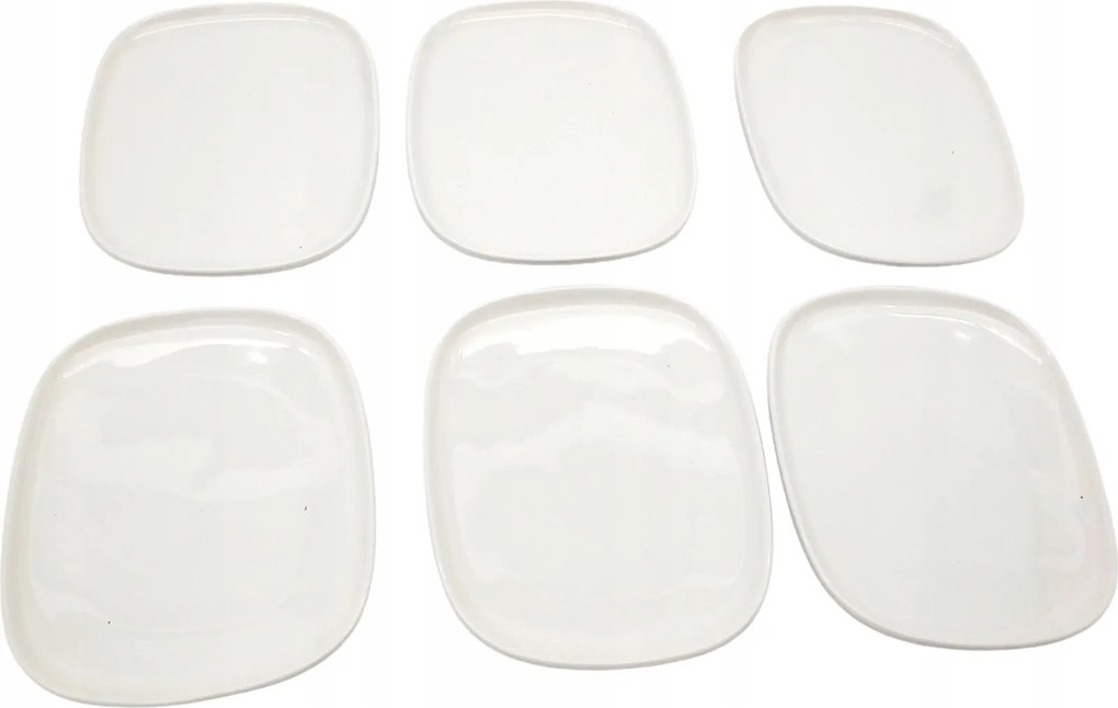 Alessi szett a Delta számára Sushi tányérok, fehér kerámia, 6 darabos (044207701)