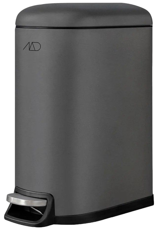 Sötétszürke fém pedálos szemetes 10 l Walther – Mette Ditmer Denmark