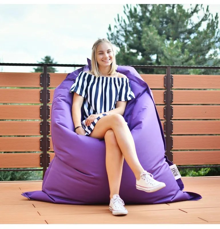 EMI lila nylon babzsákfotel