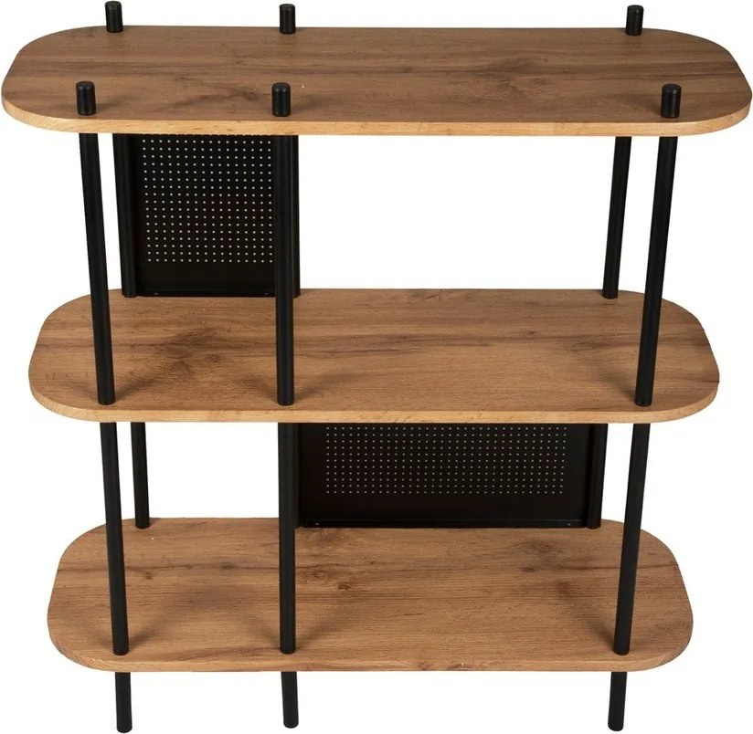 Sole fekete acél polcos állvány, 80 x 83,5 cm - Leitmotiv