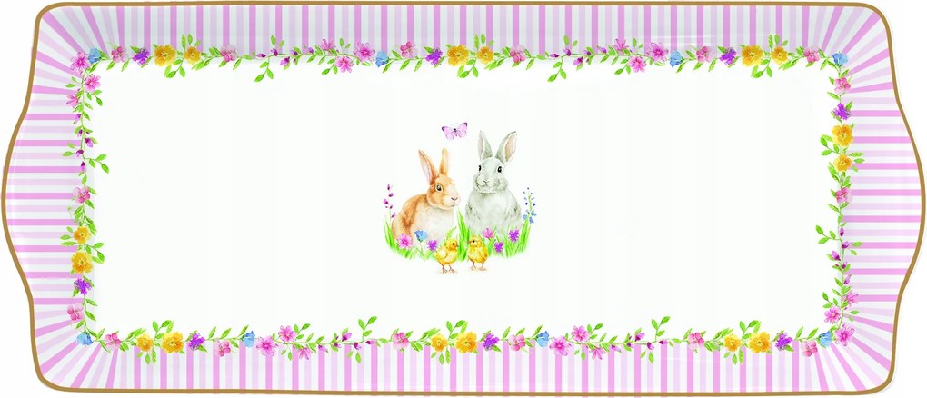 Porcelán patera snack tálca sütemény húsvéti étkészlet