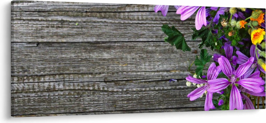 Kép - réti virágok (120x50 cm)